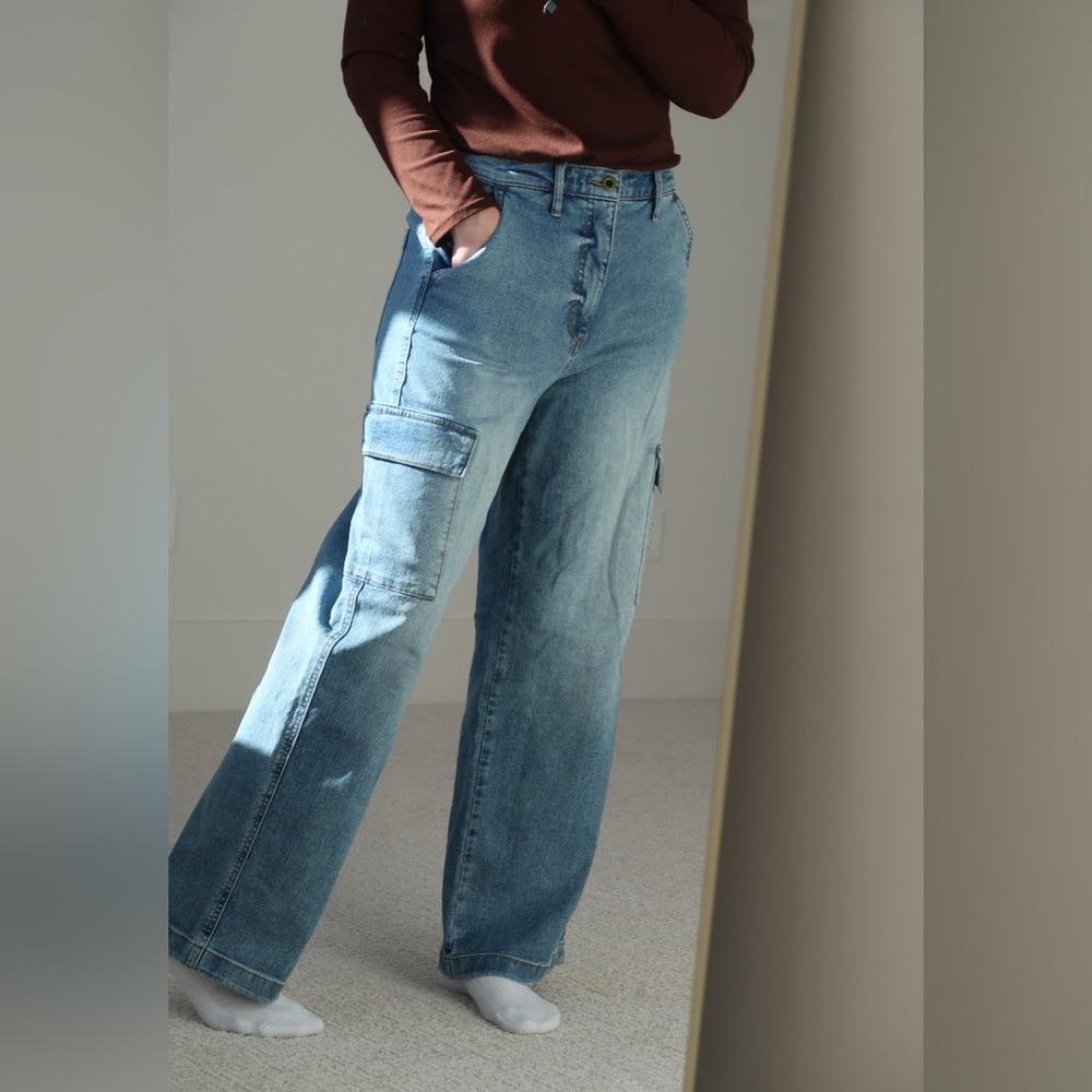Light Blue Cargo Jeans